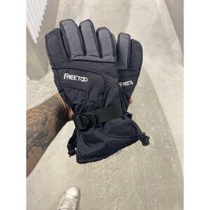 Freet Black Gloves Winter Size L Snow Rain Gear Cold Parks Hiking Mountains